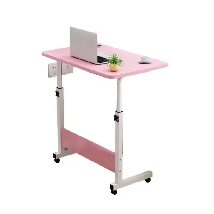 Mesa de ordenador ajustable portátil de escritorio girar mesa de cama para PC puede ser levantado Escritorio con rueda, Auxiliar Mesa portátil para Sofá - 1