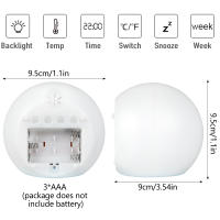 Reloj De Alarma Digital LED Con Luz Nocturna Cambiante De 7 Colores Temporizador Silencioso Para Dormitorio Decoración Regalos - details 4