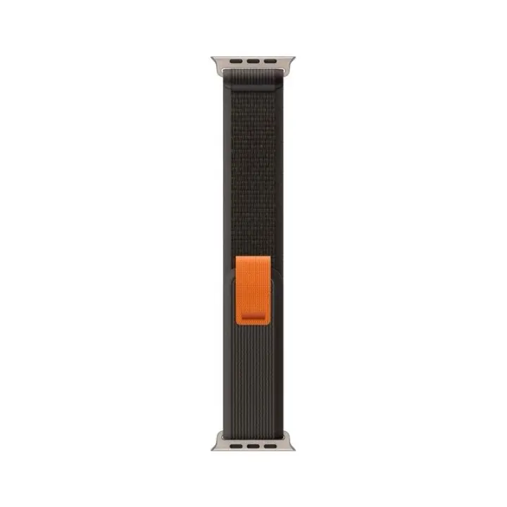 Correa Loop Trail para Apple Watch 42/44/45/46/49mm - Resistente al agua y al sudor, diseño robusto, color Gris/Naranja, marca Accetel - 1