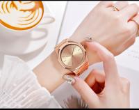 Reloj De Pulsera De Lujo Para Hombres Y Mujeres En Color Rosa Oro Con Correa De Acero Inoxidable Y Cierre De Seguridad Reloj De Moda Negra Resistente Al Agua De 40mm - details 4