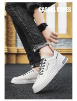 Zapatos Casuales Para Hombre En Cuero Sintético Antideslizantes Y Resistentes Al Desgaste Moda Color Sólido Cómodos Zapatos Slip-On - details 3