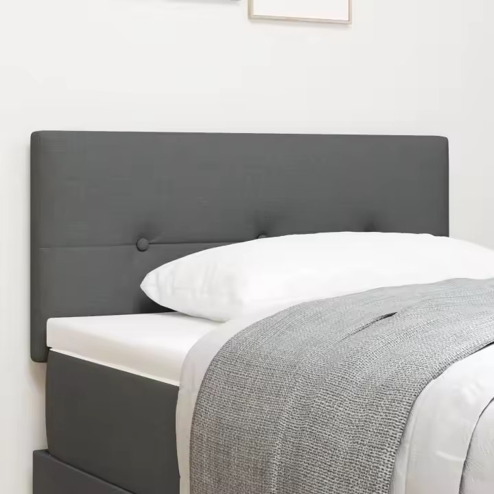 Cabecero LED vidaXL con botones, tapizado en gris oscuro de 100 cm - 1