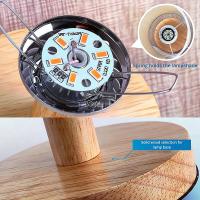 Lámpara Decorativa De Madera Sólida Con Telas LED USB 5V Luz Nocturna Ahorradora De Energía Para Lectura En La Mesa De Estudio De La Habitación - details 7