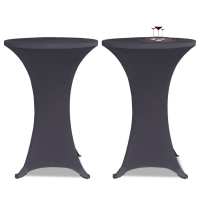 vidaXL 2x Fundas Manteles Ajustados de Mesa de Pie Alta de Fiesta 80 cm Color Blanco,  Crema,  Negro y mas - details 3