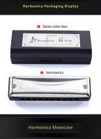 Kongsheng Harmonica 10 Agujeros 20 Canciones Organ De Bocarabio Blues Deluxe Para Principiantes Regalo Ideal Material De Latón Fosforado Y Resina - details 7