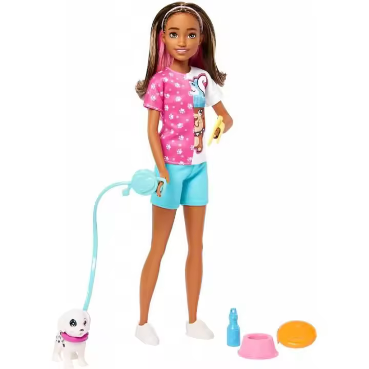 BARBIE SKIPPER PASEADORA DE PERROS DE MATTEL - 1