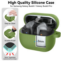 Funda De Silicona Suave Para Samsung Galaxy Buds 3/3Pro Con Lápiz De Limpieza Resistentes Al Choque Y Polvo Con Llavero - details 1
