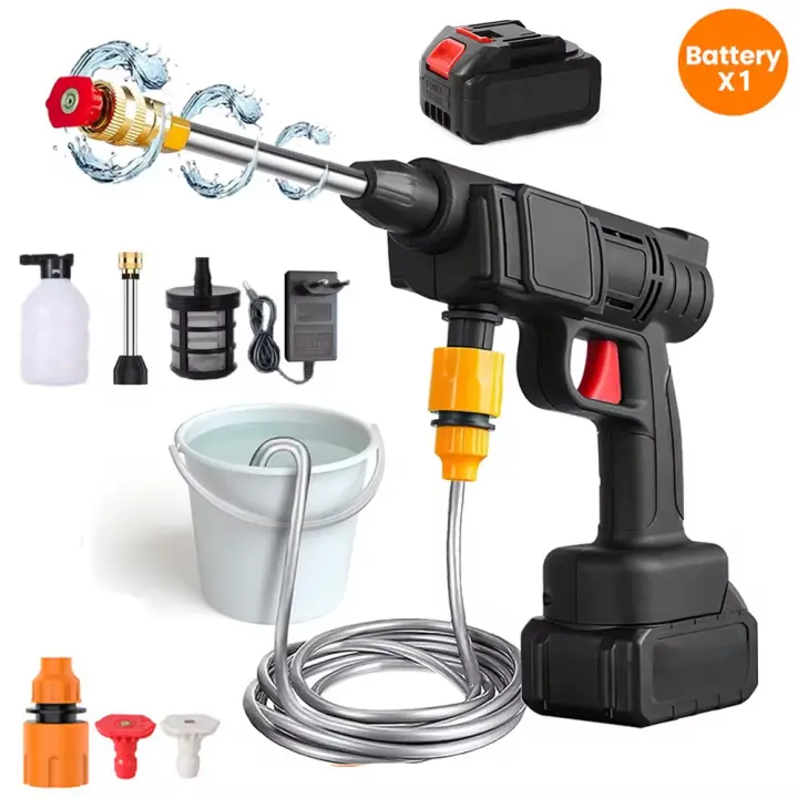 200W 35Bar Cordless High Pressure Cleaner Washer Spray Water Gun Car Wash Pressure Water Cleaning Machine for Makita 18V Battery - 1