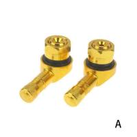 2pcs Valvulas De Rueda Para Motocicleta De Aluminio Aleación Ángulo De 90 Grados Tampa De Tubería Tubeless Stems Para Piezas CNC - details 2