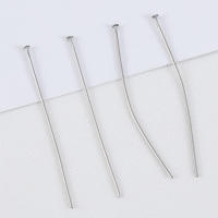 50pcs Clavos De Cabeza Plana En Forma De T De Acero Inoxidable 20-40mm Para Suministros De Fabricación De Joyas DIY Color Oro Y Acero - details 1