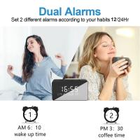 Dual Alarm Clock Wifi Camera With Temperature Monitoring HD 1080P Motion Detection Baby Nanny Camera Home Video Surveillance - details 6