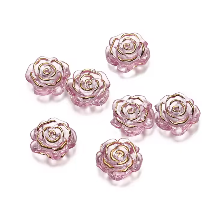 Lote De 10 Piezas De Cuentas En Forma De Flores 19mm Espaciadores Sueltos Para Fabricación De Joyas Pulseras Y Collares Accesorios De Manualidades - 1