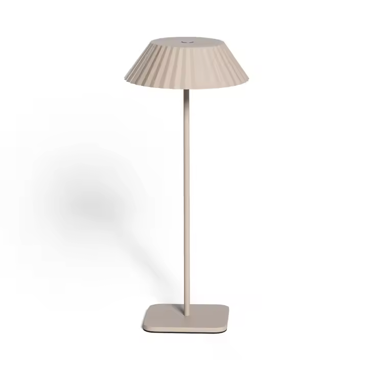 Ledkia Lámpara de Mesa LED Portátil Exterior con Batería USB Recargable Hoima Beige - 1