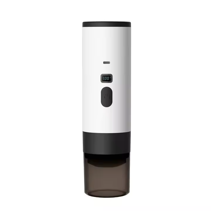 Cafetera espresso portátil, cafetera eléctrica, inalámbrica, autocalentable, máquina de café expreso de viaje, 60 ml, para café molido, cápsula Nespresso, camping, coche, caravana, senderismo, oficina Nota: Por favor, no utilice la cafetera para calentar, - 1