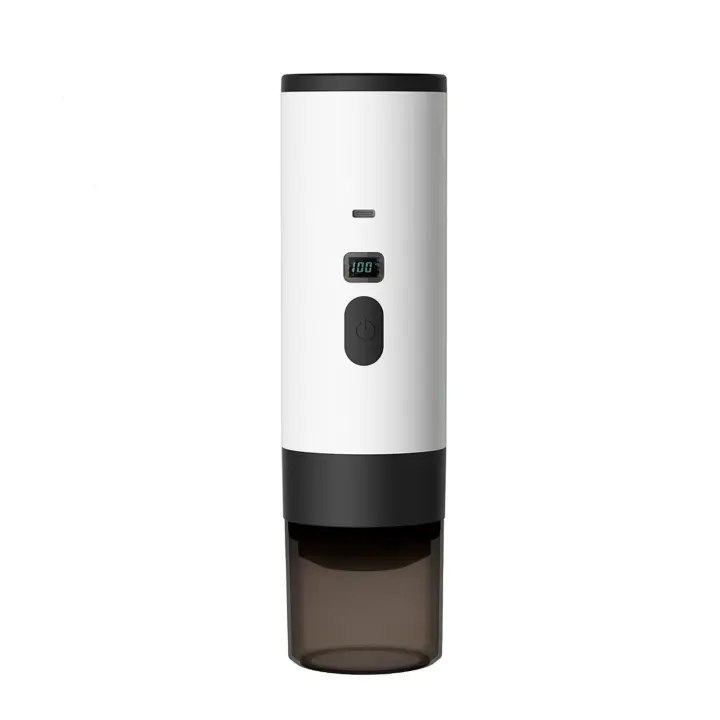 Cafetera espresso portátil, cafetera eléctrica, inalámbrica, autocalentable, máquina de café expreso de viaje, 60 ml, para café molido, cápsula Nespresso, camping, coche, caravana, senderismo, oficina Nota: Por favor, no utilice la cafetera para calentar, - 1