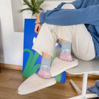 Calcetines Disney Miniso Cinnamoroll Para Mujer Azul De Algodón Peinado Medio Tubo Estilo Lindo Con Perro Dibujos Animados - details 19
