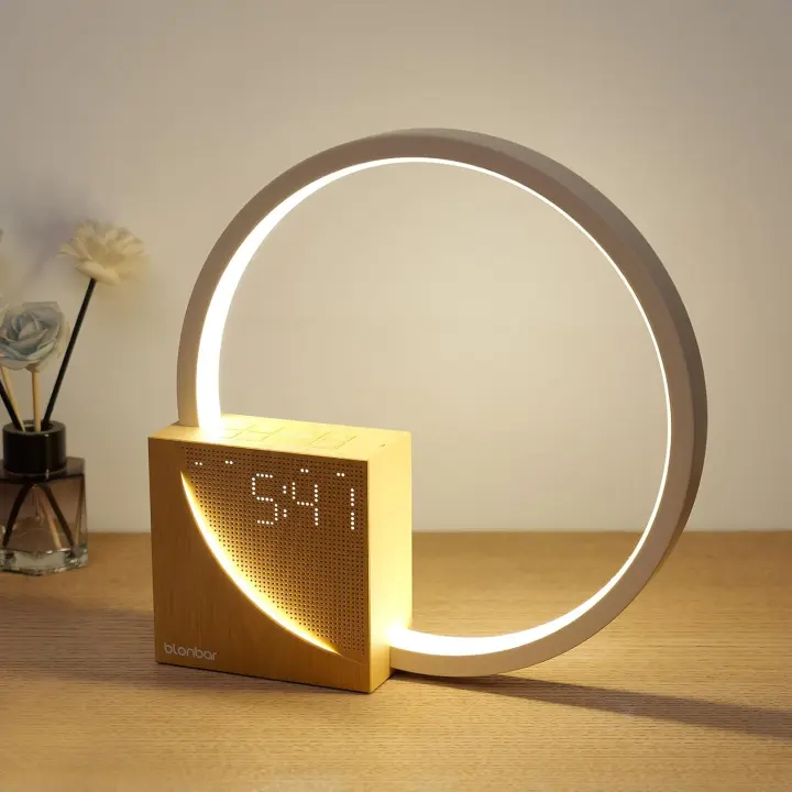 Lámpara de noche de 10 W con función de carga USB, luz de despertador, control táctil, lámpara de mesa regulable, ayuda para dormir para bebés y adultos, 3 niveles de brillo, luz nocturna para dormitorio, sala de estar [Clase de eficiencia energética A] - 1