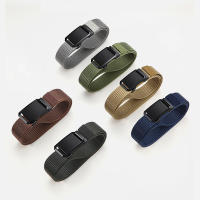 Cinturón Táctico De Nylon Transpirable Para Hombres Con Hebilla Automática Cinturón De Lona Coreana Versátil Para Estudiantes Y Outdoor - details 1