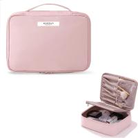 Neceser Maquillaje,Portátil, Organizador Grande para Mujeres y niñas,Bolsa de cosméticos,Bolsa de Aseo Impermeable Gran Capacidad,para Hogar Vacaciones Viaje(Rosa) - details 1