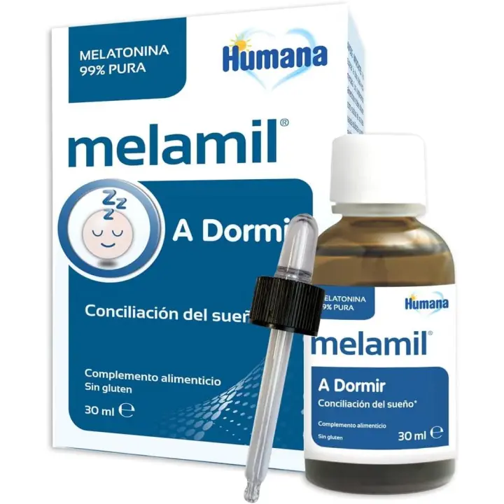 Humana Melamil Melatonina 99% Ayuda a Conciliar el Sueño Niños y Adultos 30 ml - 1