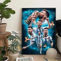 Póster De Pared De Tela De Linoel Messi Estrella Del Fútbol Decoración De Hogar De Alta Calidad Para Club Bar Dormitorio Estudio - details 4