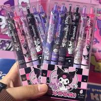 Sanrio Hello Ktiiiy 6pcs Bolígrafo De Gel Presión Cute Para Estudiantes Escritura Rápida Herramienta De Aprendizaje 0.5 Negro Material Plástico Regalo De Papelería Escolar - details 0