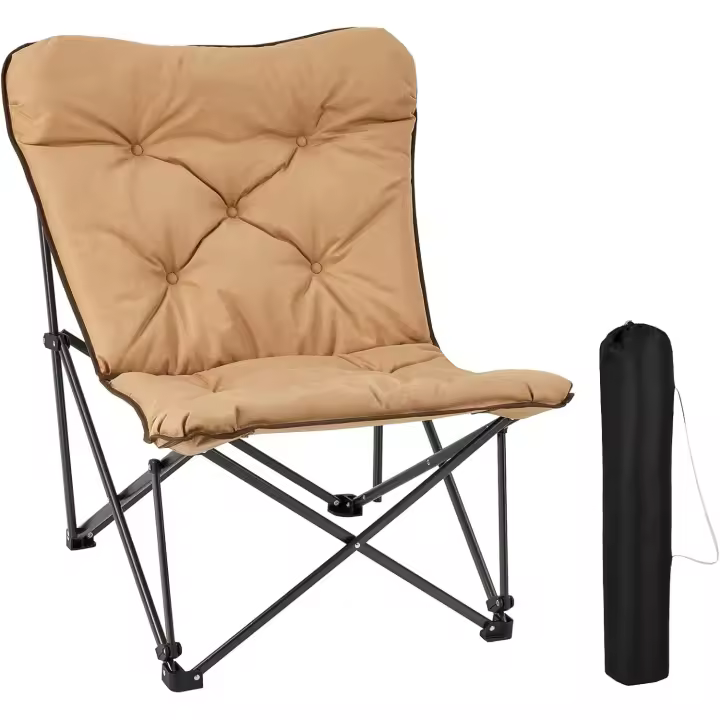 Engrosar con Algodón Silla de Camping Acolchada Cómoda Portátil Silla Plegable Camping para Exteriores Picnic Pesca Carga 136KG - 1