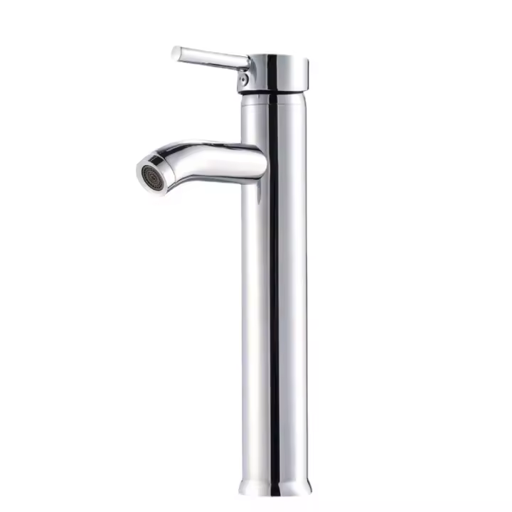 Grifo de Lavabo Cromado de Alta Calidad con Mezclador de Agua Fría y Caliente - 1