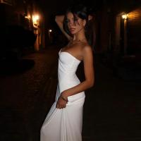 Vestido Bodycon Elegante Lygens Sin Espalda De Mujer Para Noche Playa Fiesta Verano 2025 Moda Hollow out Slim Fit Longitud Pierna - details 8