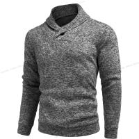 Suéter De Cuello Alto Para Hombre Con Botones De Talla Gruesa Estilo Casual Abrigo Transpirable Para Otoño E Invierno Con Cuello En V Talla Oversize Streetwear - details 4