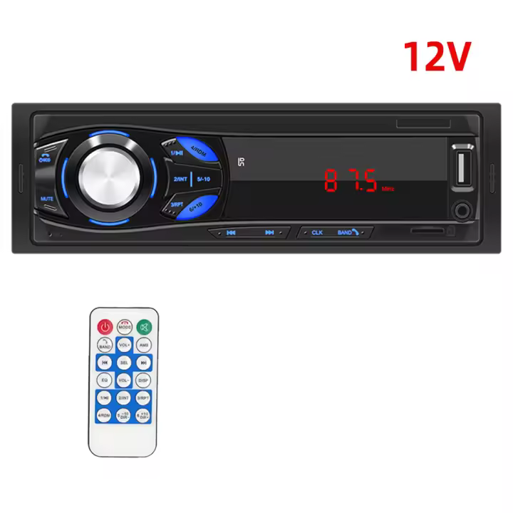 Reproductor De Estéreo Para Coche HIPPBQCC FM Radio MP3 Bluetooth Digital Con Entrada AUX USB/SD Pantalla Táctil 2.5'' Potencia Salida 45W*2 - 1