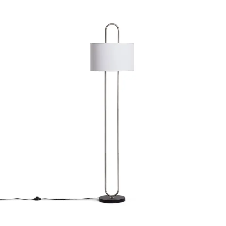 LEDKIA LIGHTING - Lámpara de Pie Duque | Metal y Tela | Elegante y Versátil | Ideal para Sala, Dormitorio u Oficina | Apta para Bombilla E27, Blanco, Metal - 1