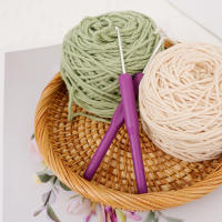 Juego De 8 Piezas De Agujas De Tejer De Aluminio Con Manos Suaves De Plástico Para DIY Tejer De Suéter Herramientas De Crochet Kit - details 12