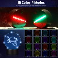 Lámparas LED 3D Luz Nocturna Con Control Remoto Inteligente Y Cable USB RGB Para Decoración De Dormitorio Regalos - details 23