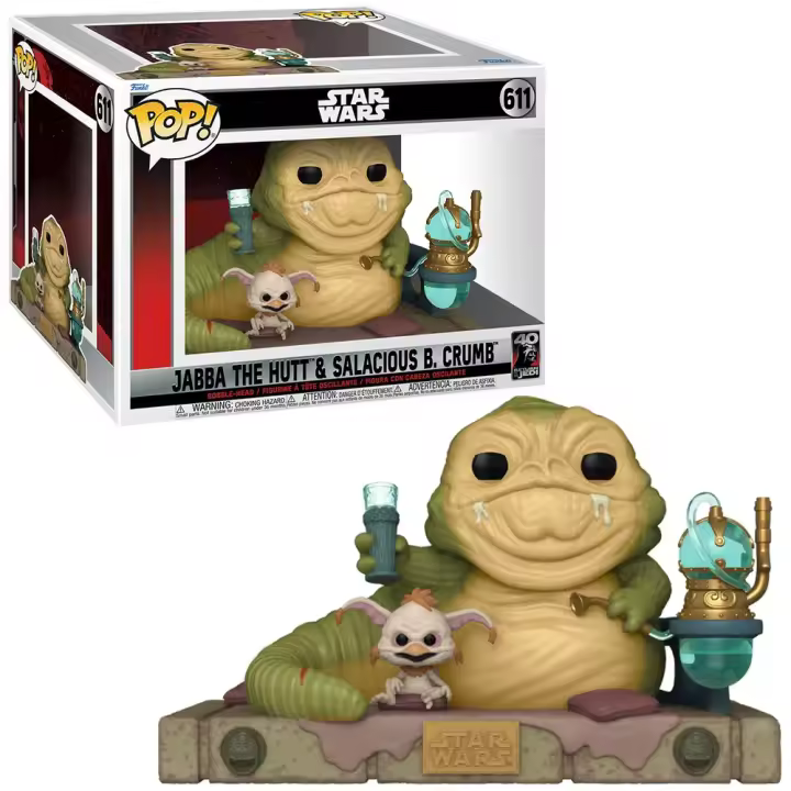 Funko Pop! Star Wars: El Retorno del Jedi 40 Aniv. - Jabba y Salacious, 70742, Nº611 - 1