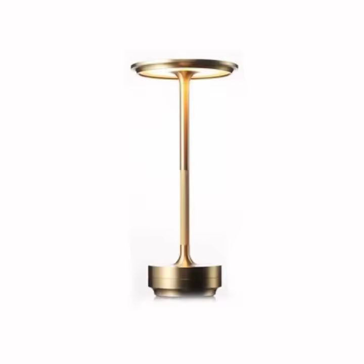 Wireless Desk Lamp / Table Lamp - LED Light Gold - 1