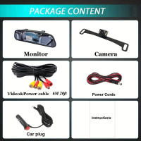 Monitor De Espejo Retrovisor Para Coche Pantalla LCD TFT De 5 Pulgadas Visión Nocturna Con Cámara Trasera Kit De Aparcamiento - details 8