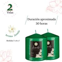 Vela Aromática de Jazmín Para Decoración Del Hogar | Vela Perfumada Grande Con Un Estupendo Aroma a Jazmín y Una Duración de 30 H Aproximadamente / Estupendo Para Eliminar Olores. essential by natural bio pharma - details 3