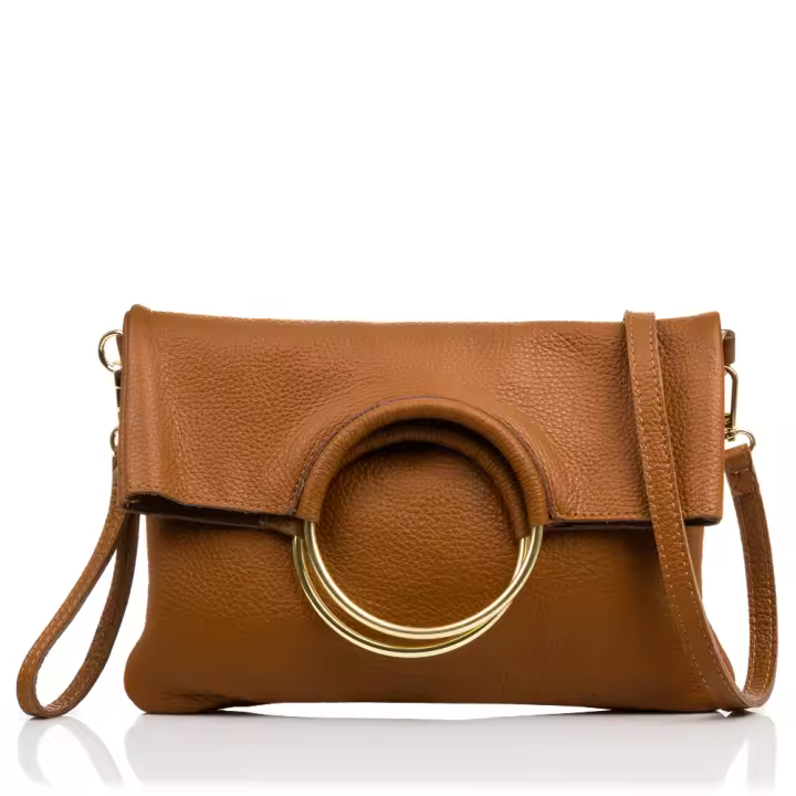 Firenze Artegiani. Corinna Bolso bandolera Mujer.Piel auténtica Dollaro  . Made in Italy. Vera Pelle Italiana. - 1