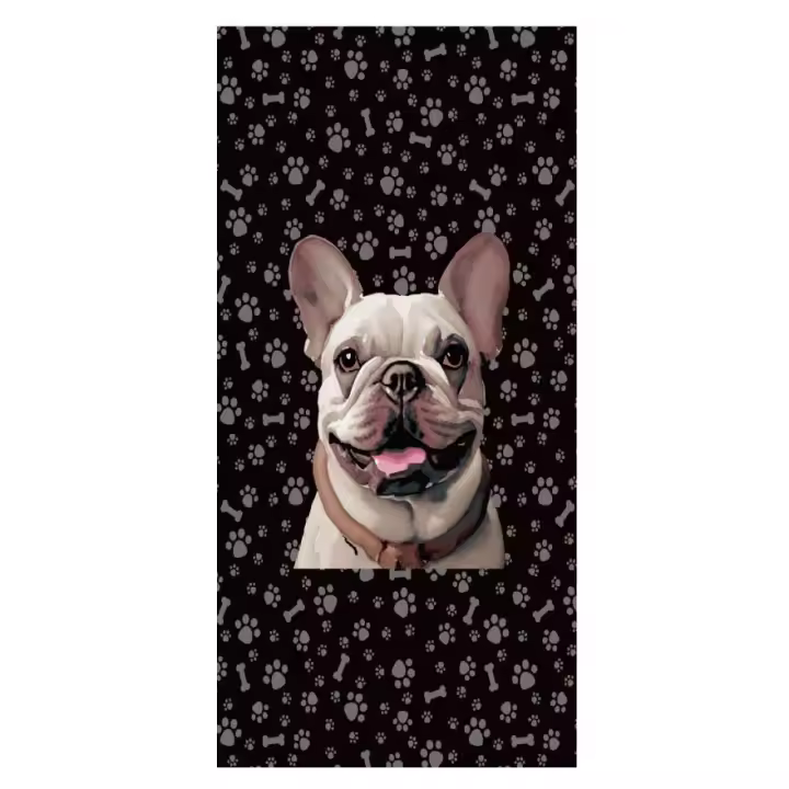 J.S ONDO Toalla de baño , Toalla de Playa, ESTAMPADO DE PERROS Toalla Microfibra Prevención de Arena, Toallas de Playa Ligera y de Secado Rápido, Aplicable a Playa, Viajes, Sauna, Gimnasio 90*170cm - 1