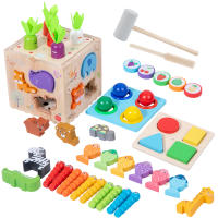 Puzzle Montessori De Madera En Forma De Zanahoria Interactivo Para Niños Edad 3-6 Juguetes Sensoriales De Aprendizaje Temprano Color Varias - details 0