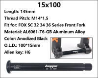 HEPPE Juego De Eje Transversal Para Bicicleta MTB Ultra Ligero Compatible Con FOX SC 32 34 36 Serie Frente Color Negro Tamaños 145/155mm - details 2