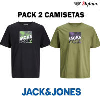 Jack & Jones Hombre Pack 2 Camisetas Mod JCOLOGAN Ajuste Standard Logo Estampado Moda Casual Informal Ref 24992 - details 2