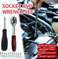 46pcs Set Car Repair Tools Spanner Set, Car Repair Tools Accessories Multifunctional Repair Tool Kit Socket Wrench-Ratchet Torque Wrench and Screwdriver, Portable Car and Bicycle and Motorcycle Repair Tools Pack Portable - details 4