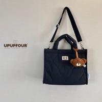 Bolsa De Bebé Multifuncional Coreana Estilo Hobos Tamaño Medio Para Embarazadas Con Cierre De Cremallera Material De Tela Bolsa De Mano Para Accesorios De Bebé - details 2