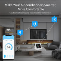 Controlador De Temperatura Y Humedad WiFi Inteligente Para Aire Acondicionado Con Pantalla Táctil LCD Y Control Remoto IR Compatible Con Google Home Alexa - details 5