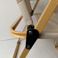 Maxia Market Silla de playa plegable con reposabrazos de Madera y Tela Oxford Cayo ancho de exteriores Resistente y Cómoda para Playa Patio Jardín Camping al Aire Libre, 120 kg, 52x52x77 cm - details 4