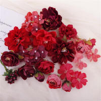 1Bolsa De Flores Artificiales Europeas Para Decoración De Hogar Bodas Adornos De Pared DIY Accesorios De Cabello Corsé Kit De Manualidades Floral - details 5