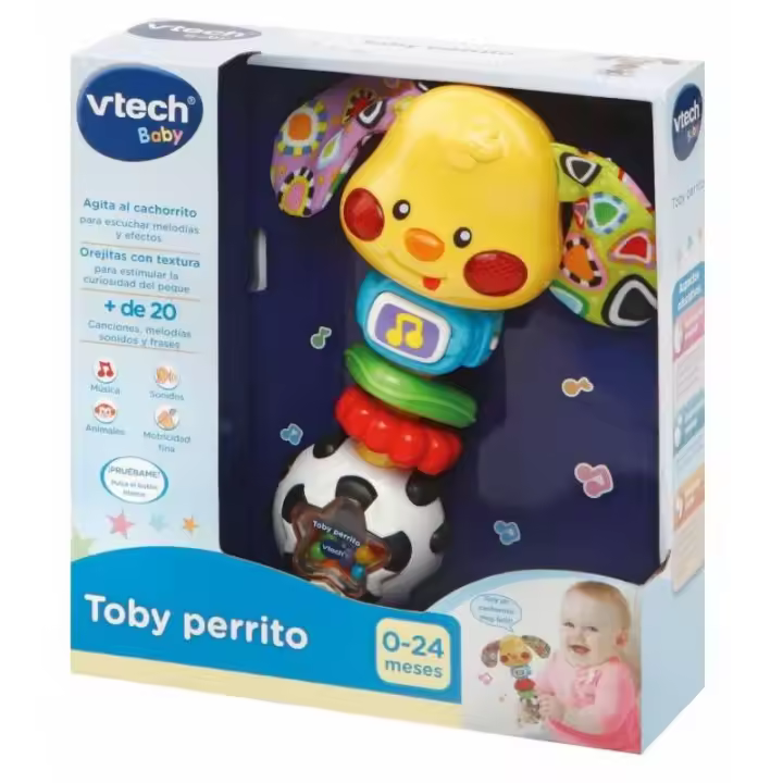 Vtech Toby Perrito Sonajero Musical para Bebés de 3 a 24 Meses - 1