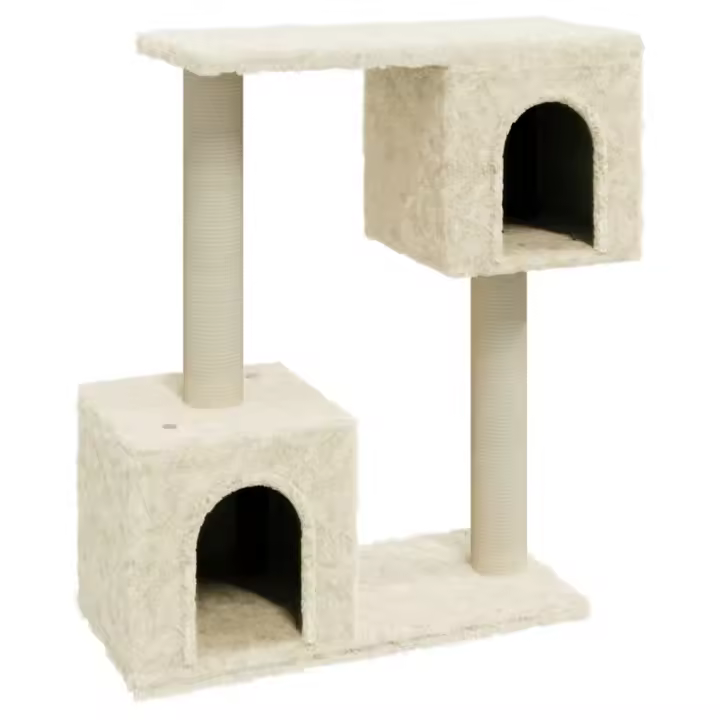 Rascador para Gatos con postes de ISAL 60 cm crema - 1